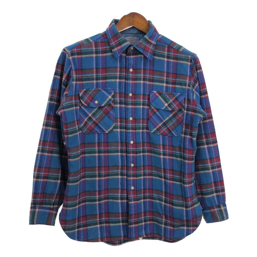 PENDLETON ペンドルトン 70s USA製 ヴィンテージ チェック柄 ウールジャケット S レッド系 メンズ main image 0