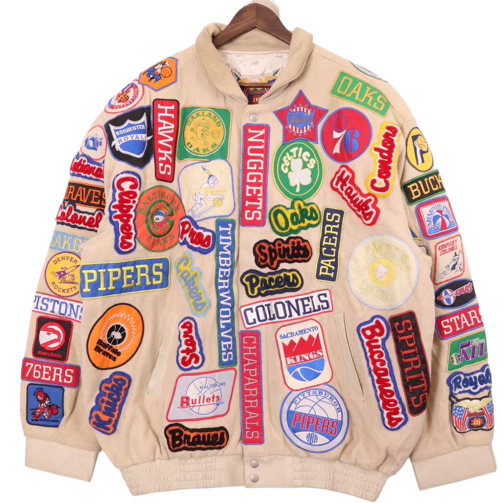 楽天市場】JEFF HAMILTON NBA COLLAGE WOOL & LEATHER JACKET NBA-101