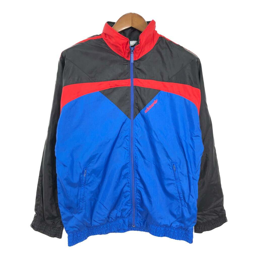 90年代 adidas アディダス ナイロン トラックジャケット スポーツ ブルー (メンズ F168) 中古 古着 R1847|YAMAHISA USEDCLOTHINGSHOP