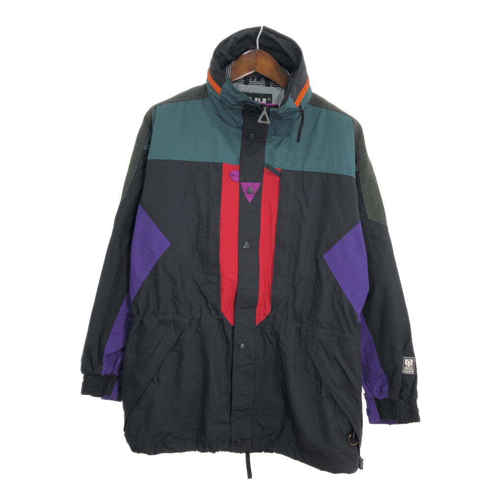 古着　ヘリーハンセン　マウンテンパーカー　ヘリーテック　黒　90年代ごろ　L. r2683-1.jpg