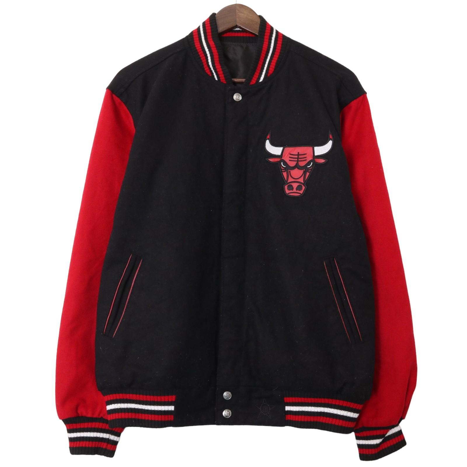 ★新品同様！スターター NBAシカゴ・ブルズ 中綿プルオーバーナイロンジャケット o3083-2.jpg