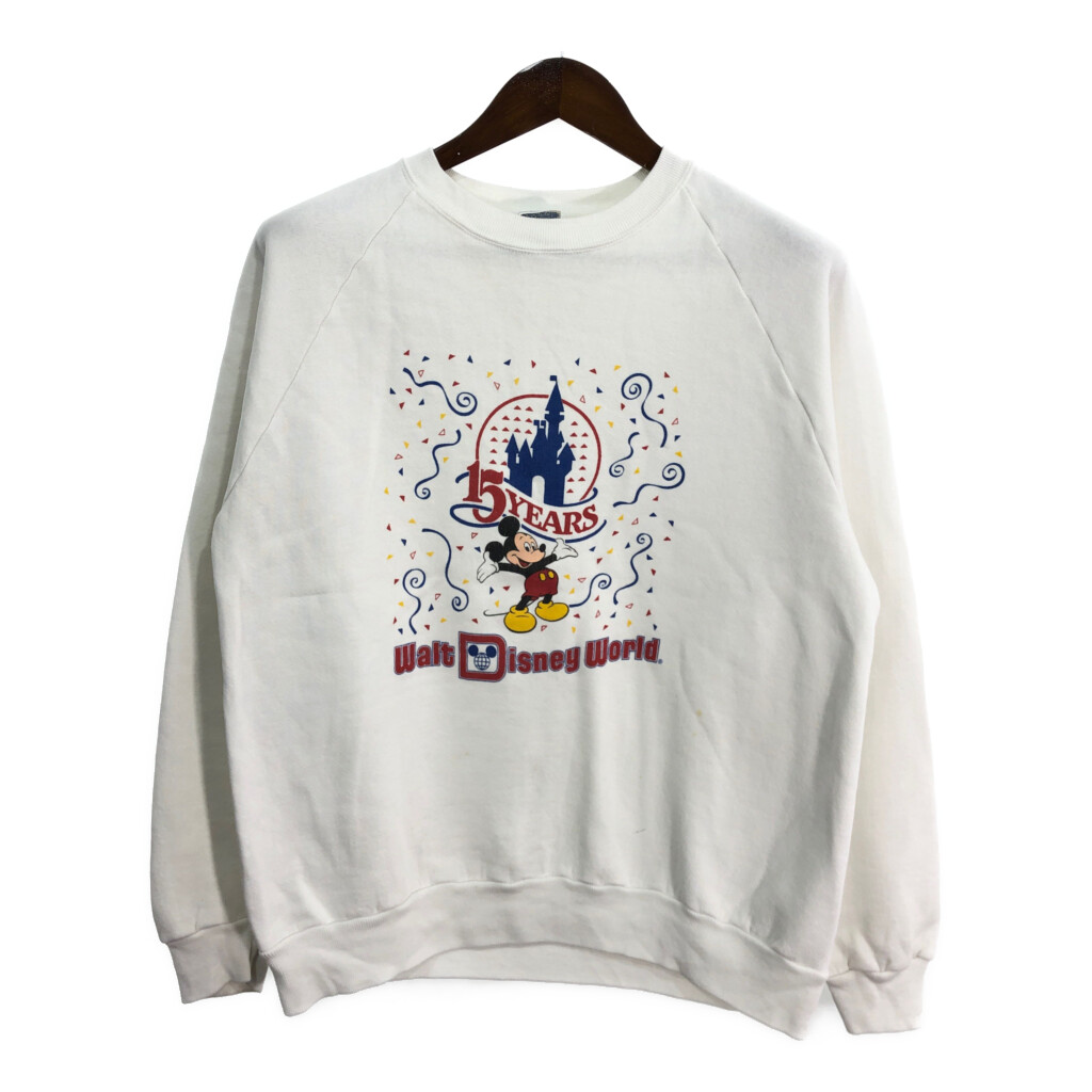 Walt Disney World ヴィンテージ トレーナー レディース 古着 70s USA製 Walt Disney World ワンポイント