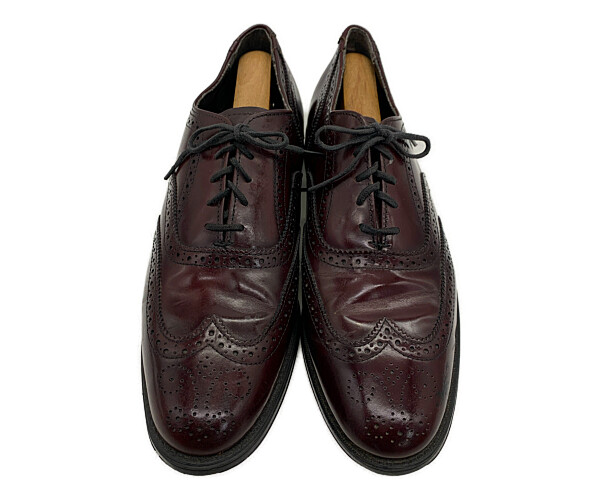NUNN BUSH ナンブッシュ ウィングチップ レザーシューズ ワインレッド (メンズ 11 D) 中古 古着 KA1316
