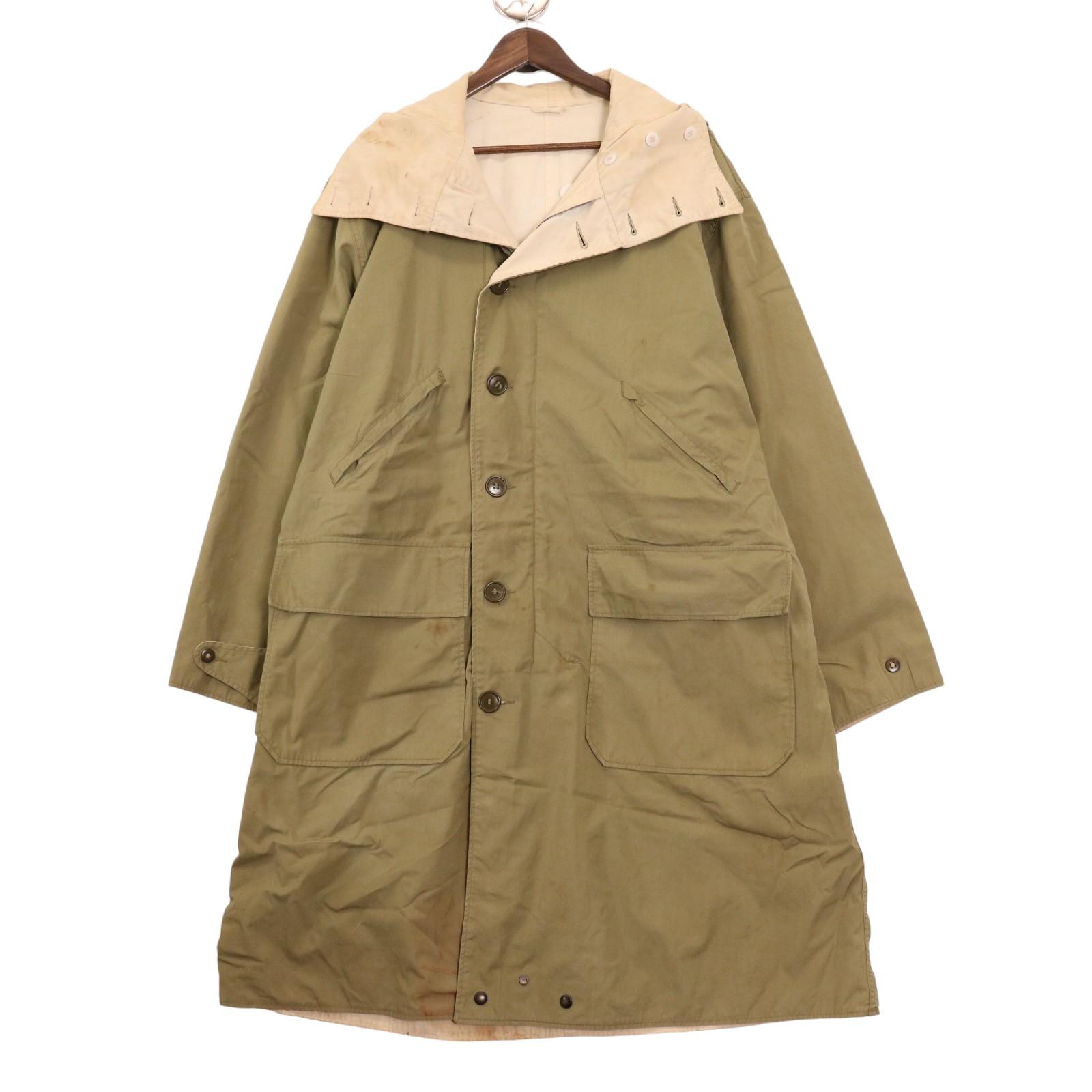 40年代 米軍実物 U.S.ARMY 山岳部隊 リバーシブルオーバーコート ミリタリー オリーブ (メンズ 42) 中古 古着 A0544|YAMAHISA USEDCLOTHINGSHOP