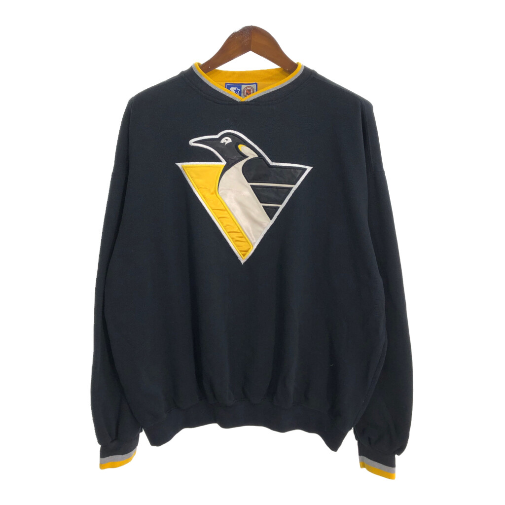 新品NHL ペンギンズ ホッケーシャツ 古着 90s Reebok NHL Pittsburgh Penguins ペンギンズ メッシュ
