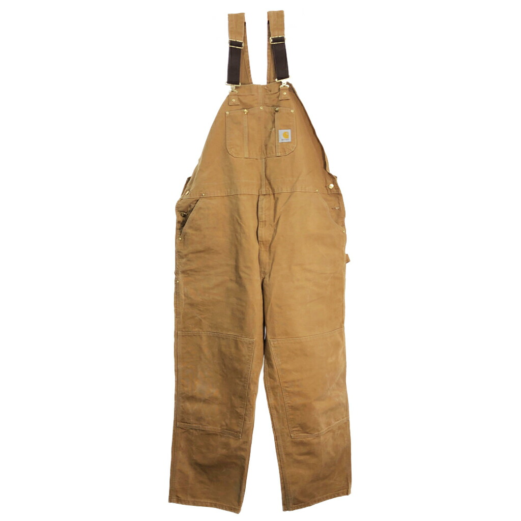 40 Carhartt カーハート オーバーオール XL ダック ダブルニー メキシコ製 carharttカーハート ダック地 ダブルニー オーバーオール