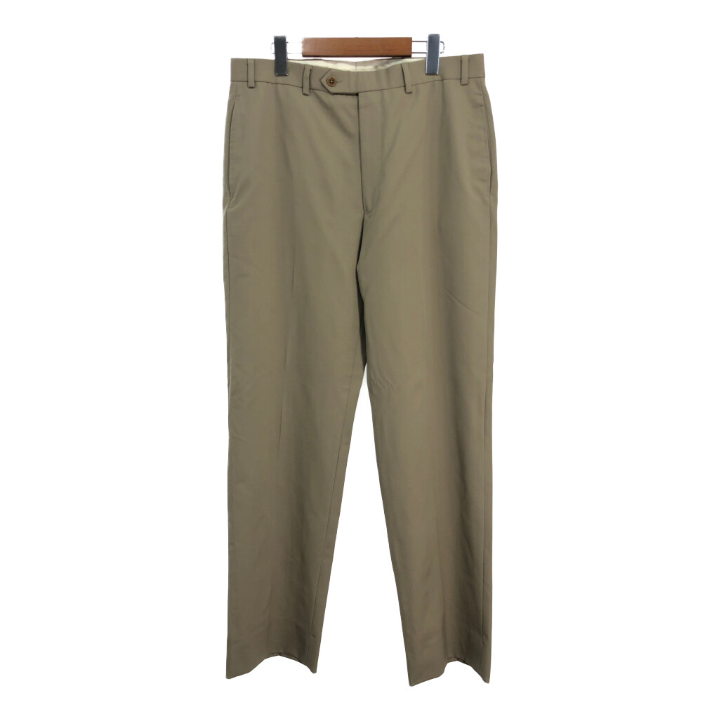Brooks Brothers ブルックスブラザーズ タックパンツ カーキW33 ストレッチコットン フラットフロント アドバンテージ