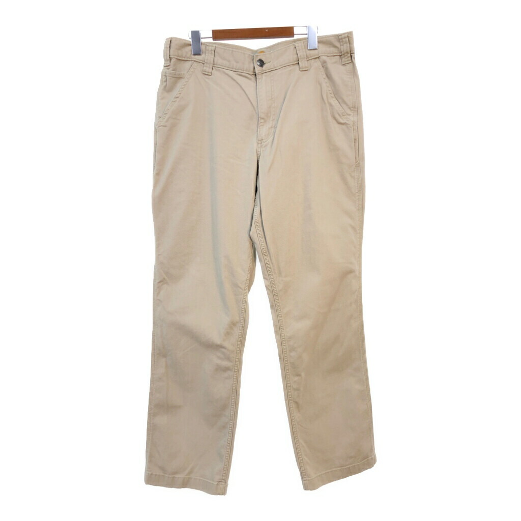 Carhartt ペインターパンツ ベージュ Carhartt ペインターパンツ W36×L30 ベージュ 革パッチ Made in