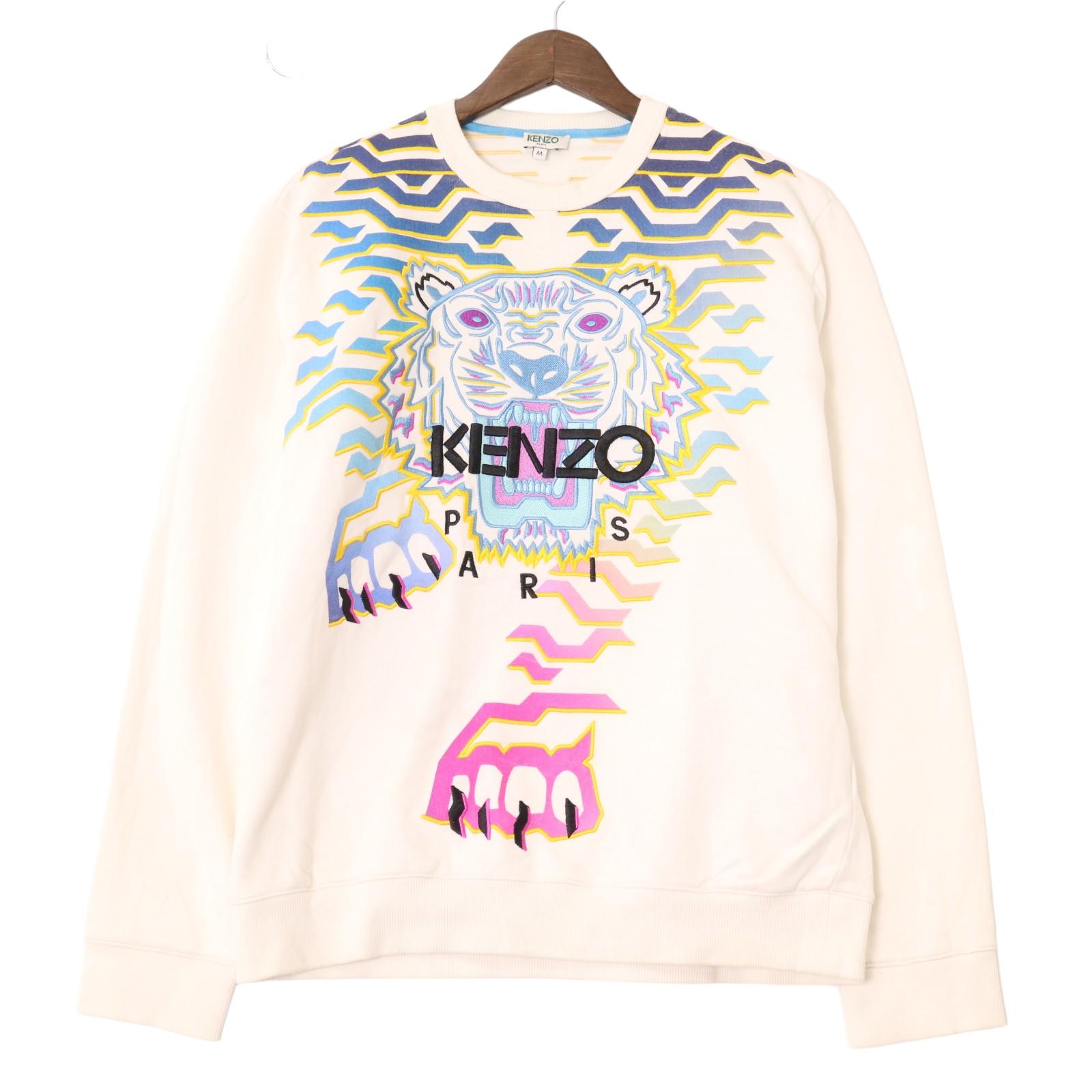 KENZO 花柄 スウェット ホワイト S KENZO 美品□22SS KENZO/ケンゾー Boke Flower ロゴプリント