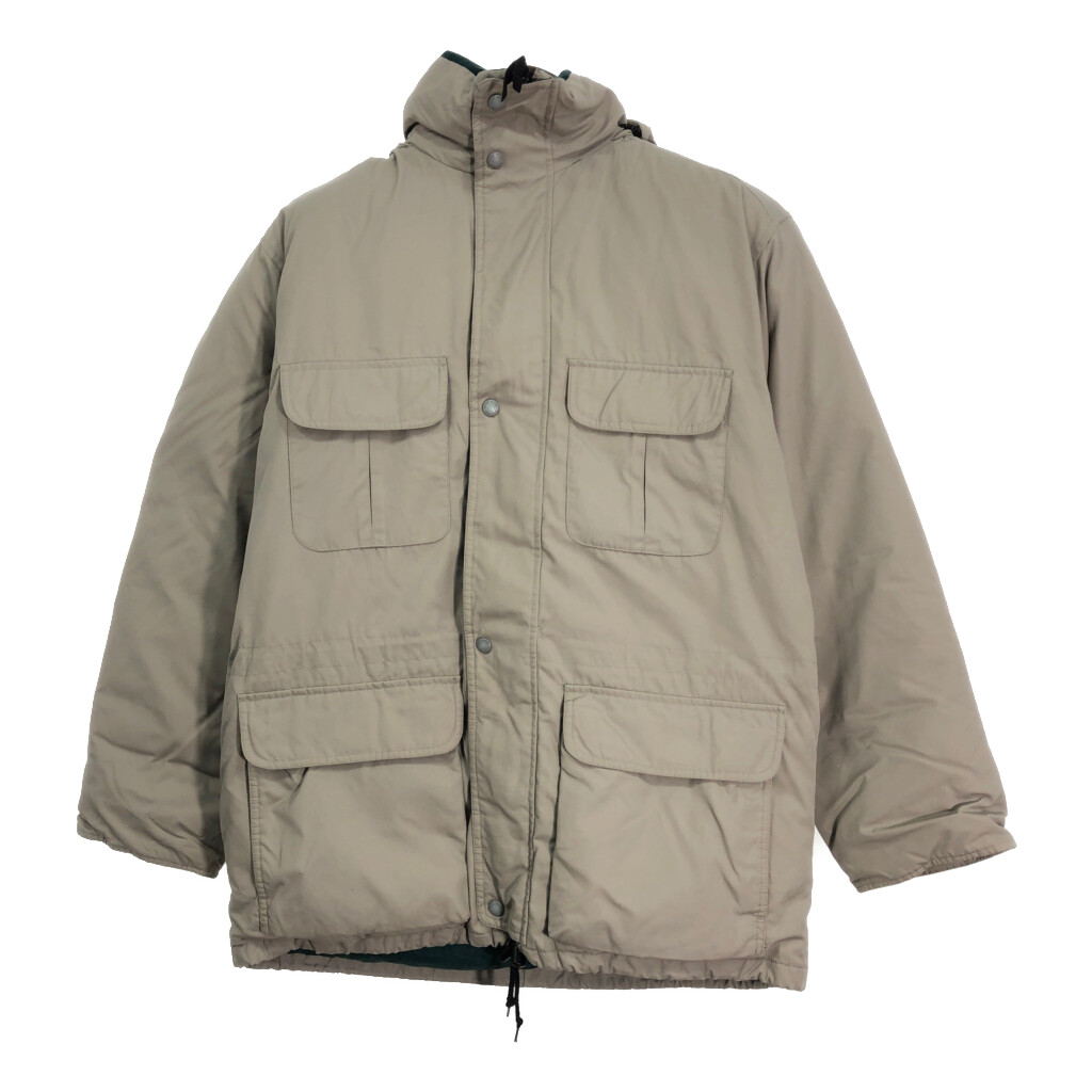 90年代 Eddie Bauer エディーバウアー RIDGE LINE ダウンジャケット アウトドア ベージュ (メンズ M) 中古 古着 R5423