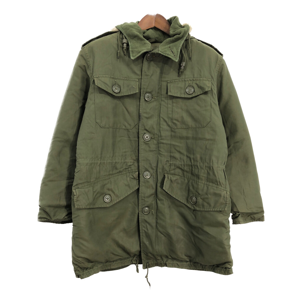 カナダ軍 ジェネラルパーパスパーカージャケット ミリタリー オリーブ (メンズ M相当) 中古 古着 R5932