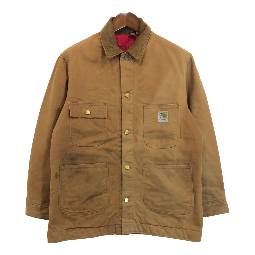 80Ｓ90Ｓカーハート　ミシガンチョアコート　茶色　ブルゾン　ブラウンメンズ古着 古着 90年代 カーハート Carhartt ミシガンチョアコート ダック