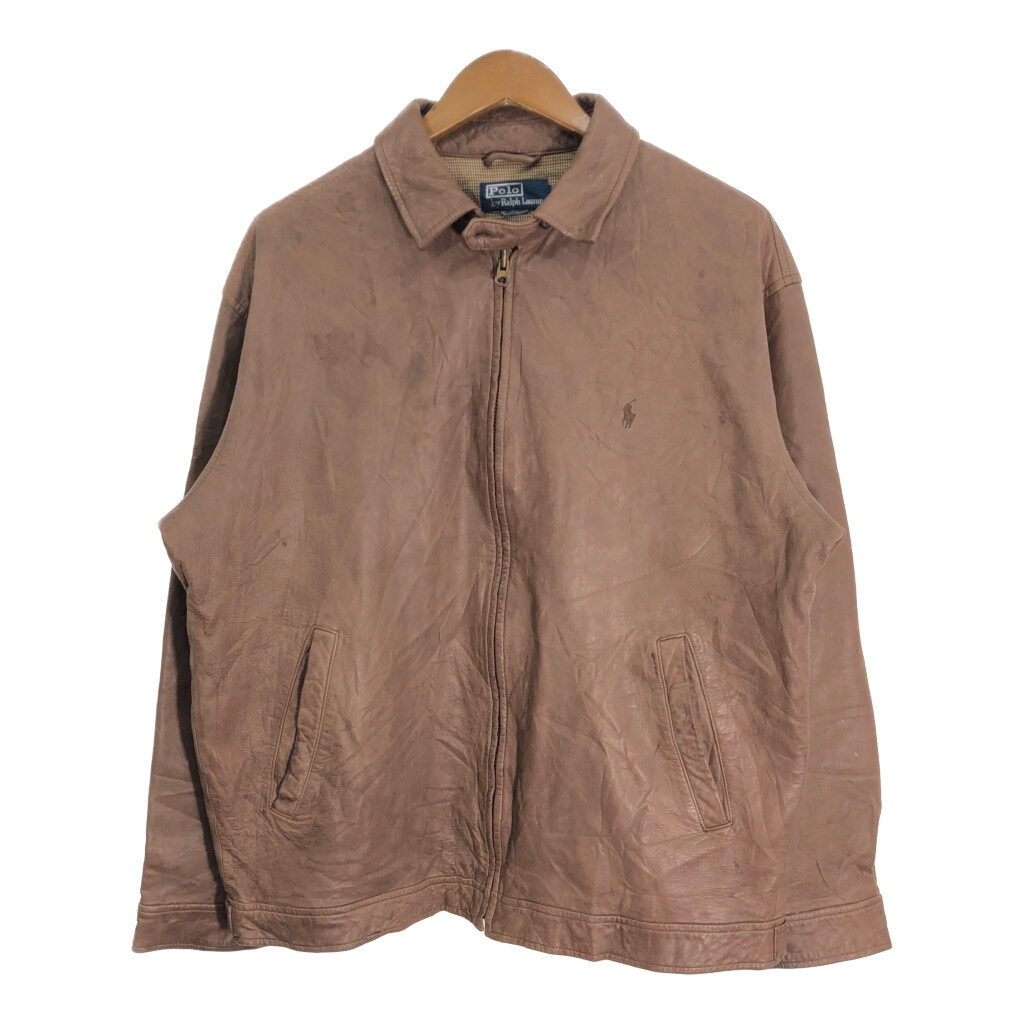 ヴィンテージ風【Polo Ralph Lauren】レザー ボンバージャケット Polo Ralph Lauren】Leather Bomber Jacketボンバージャケット