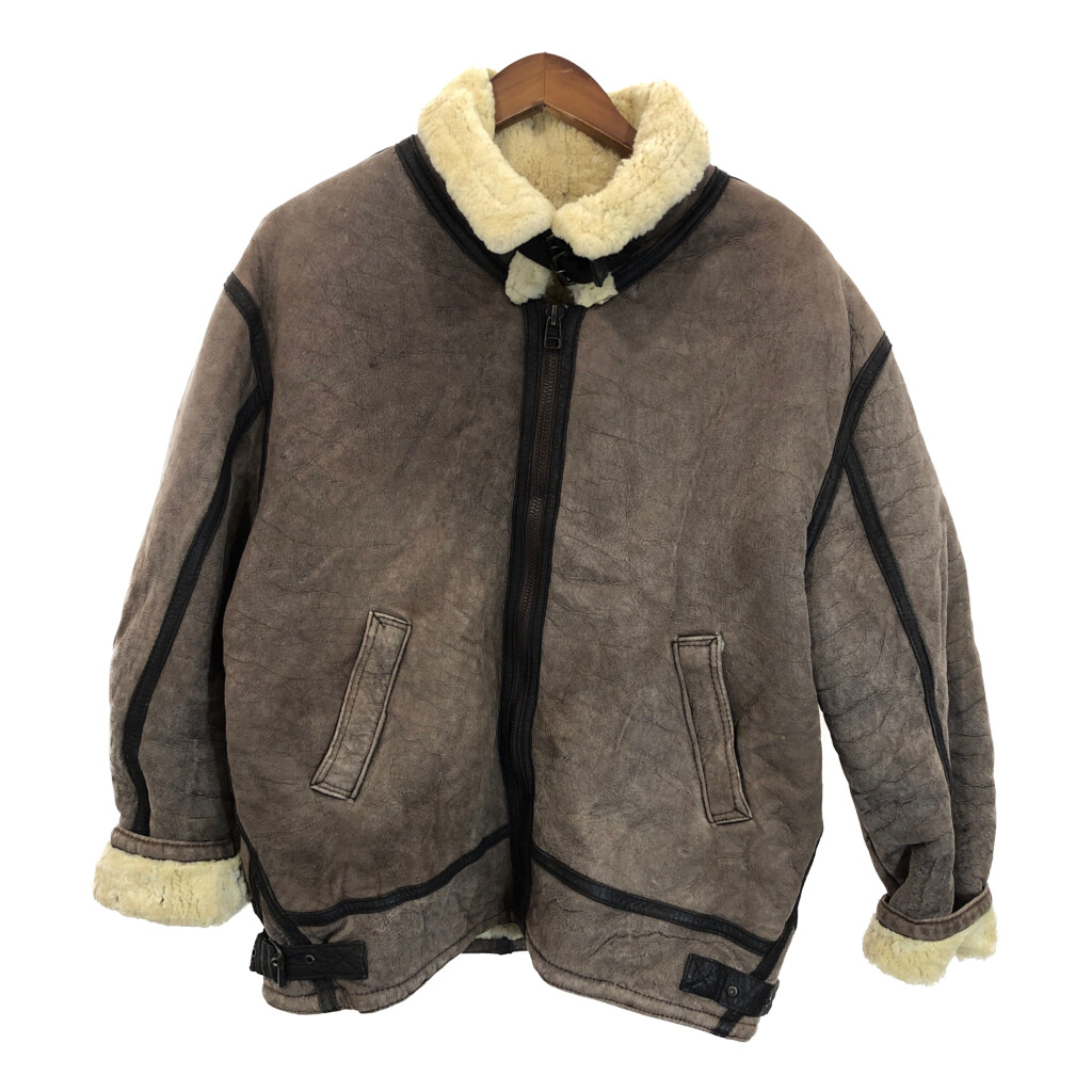 楽天市場】B-3 レザー フライトジャケット ムートンジャケット