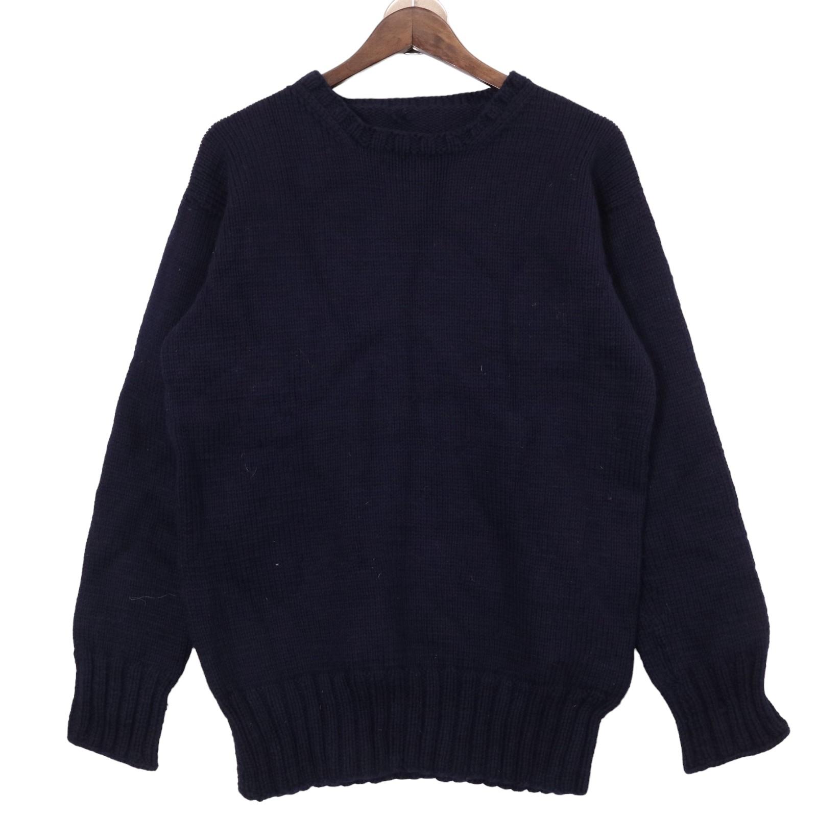 60年代 ウール ニット セーター ヴィンテージ ネイビー (メンズ L相当) 中古 古着 A1060|YAMAHISA USEDCLOTHINGSHOP