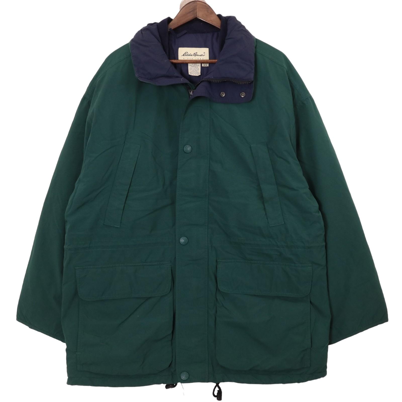 90年代 Eddie Bauer エディーバウアー GORE-TEX ダウンジャケット グリーン (メンズ M) 中古 古着 A1186｜YAMAHISA USEDCLOTHINGSHOP