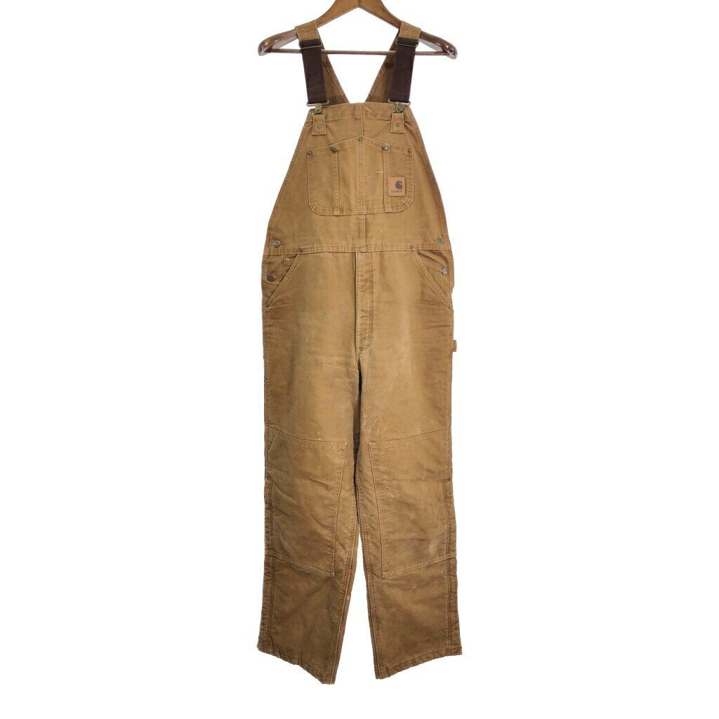 e*u様 USA製　カーハート　ダブルニー　オーバーオール　古着　ライトブラウン 楽天市場】Carhartt カーハート ダック ダブルニー ビブオーバーオール