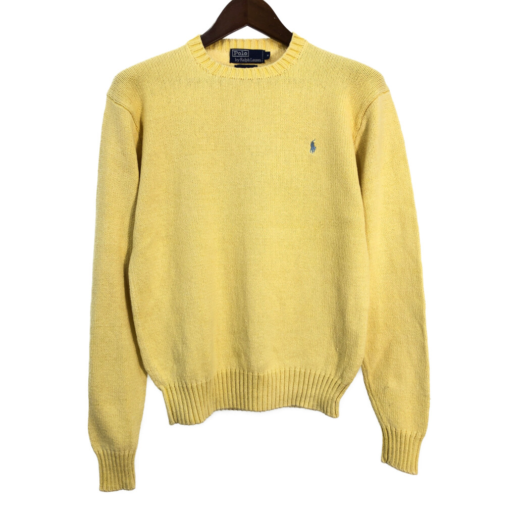 ポロラルフローレン　カシミヤ　ニット　長袖　レモンイエロー　M相当　現行 POLO RALPH LAUREN - Polo by Ralph Lauren ポロ ラルフローレン