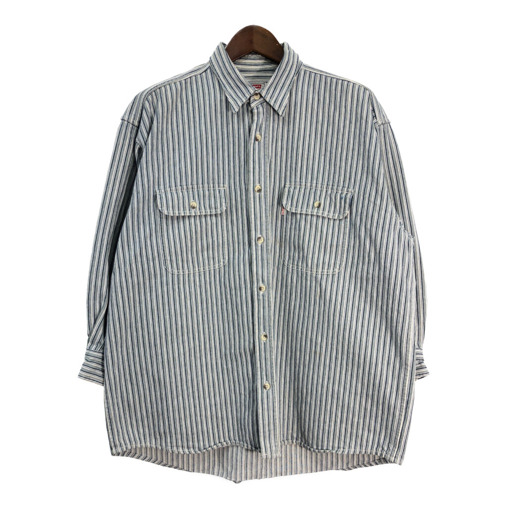 90s 古着 Levi's ダークグレー デニムシャツ XL 90's Levi's Black×Blue Denim Shirt SIZE XL 90年代 リーバイス