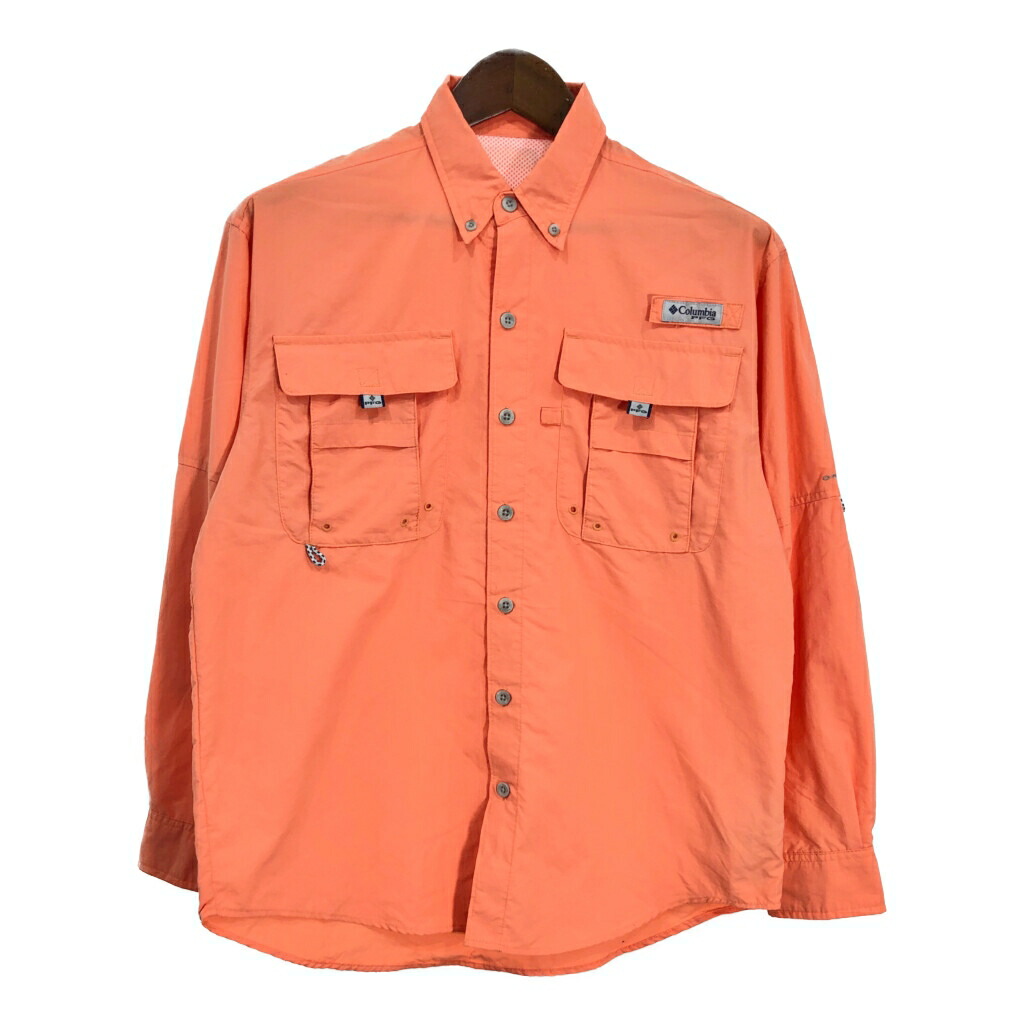 楽天市場】16年製 Columbia PFG Check S/S Fishing Shirt 赤白 M