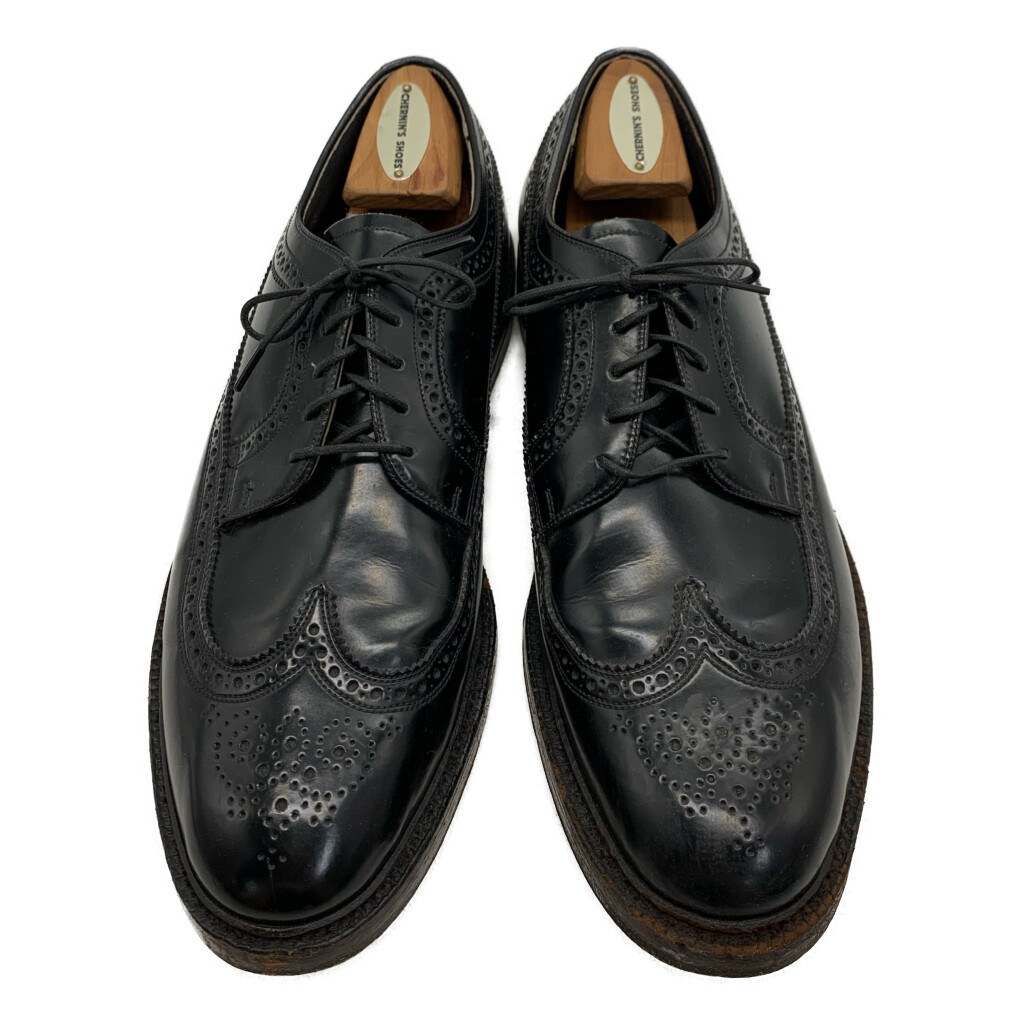60年代 Bootmaker by FREEMAN ロングウィングチップ レザーシューズ ブラック (メンズ 8 1/2 D) 中古 古着 KA1604