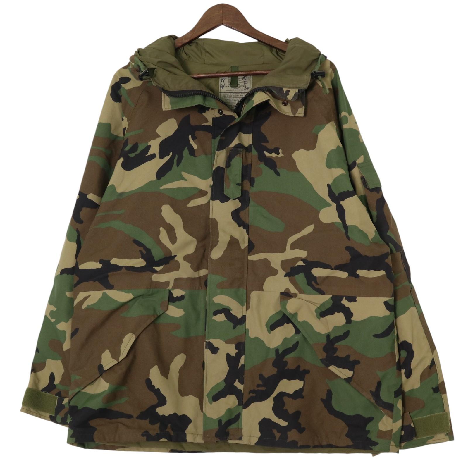 90年代 米軍実物 U.S.ARMY ECWCS GEN1 GORE-TEX パーカージャケット ミリタリー ウッドランドカモ(メンズ LARGE REGULAR) 中古 古着 A1582
