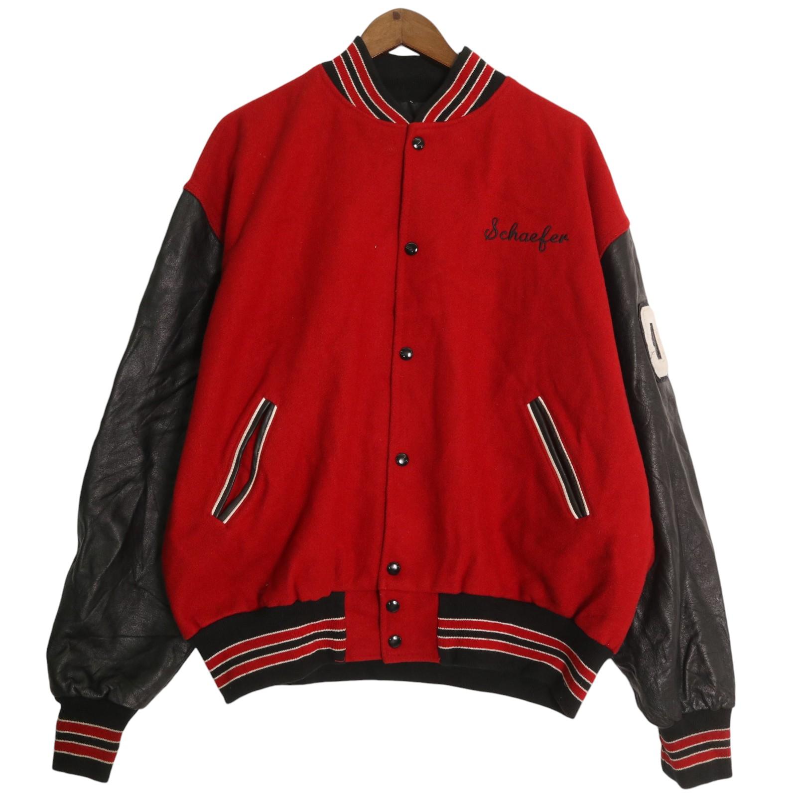 楽天市場】90年代 USA製 Reed SPORTSWEAR ウール レザー スタジアム