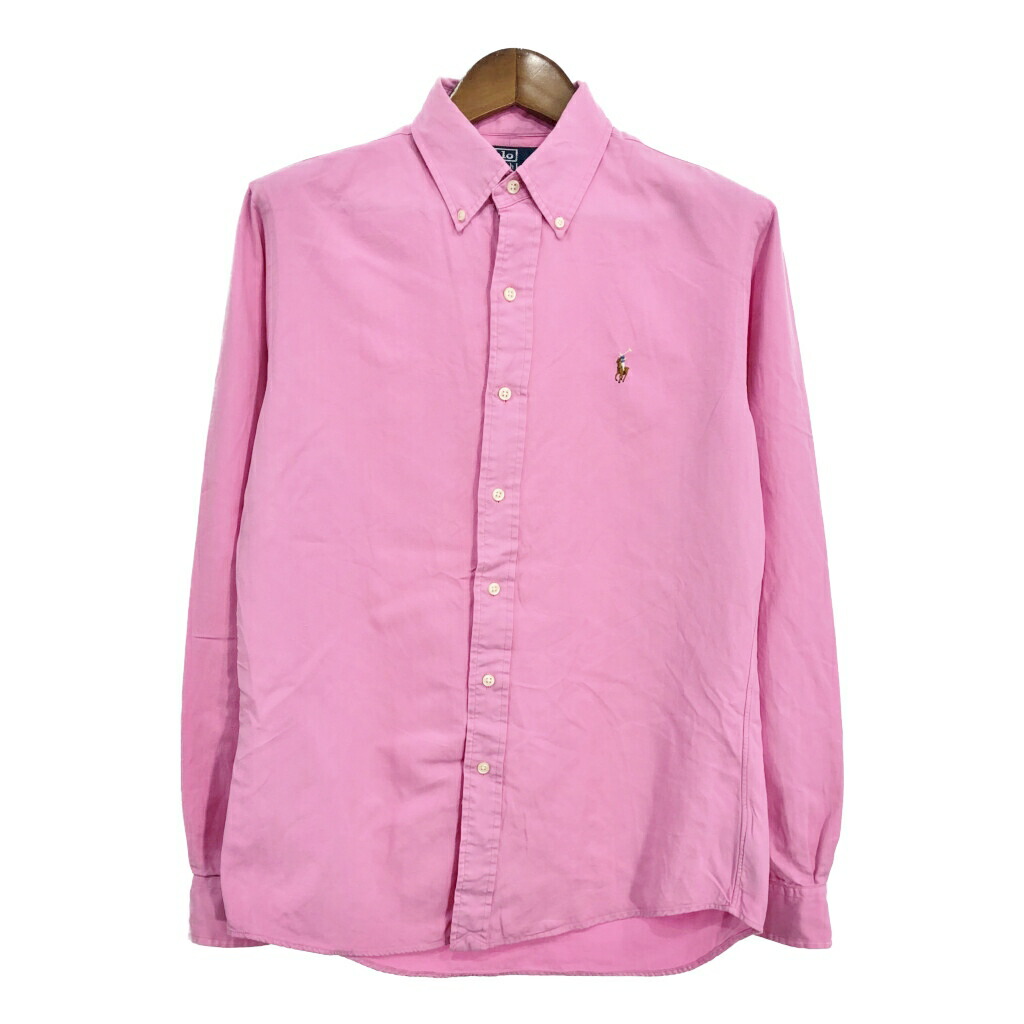 POLO RALPH LAUREN ストライプシャツ ホワイト&ピンク 長袖 M 新品 ポロ ラルフローレン ピンク ストライプ 長袖 シャツ 春