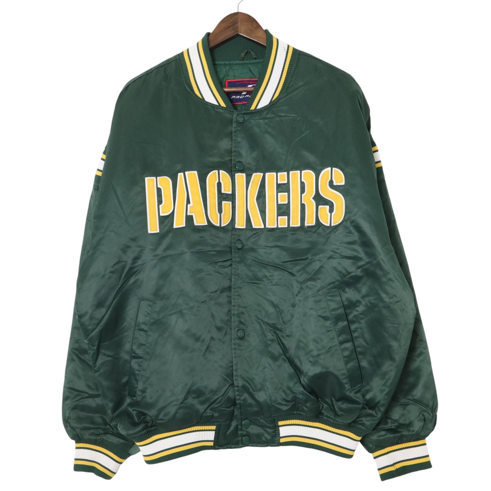 90s NUTMEG NFL グリーンベイパッカーズ ナイロンジャケット 中綿 90s NUTMEG NFL グリーンベイパッカーズ ナイロンジャケット