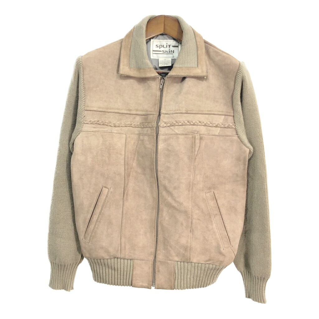 楽天市場】90年代 Repage ニット 切り替え スエード レザージャケット