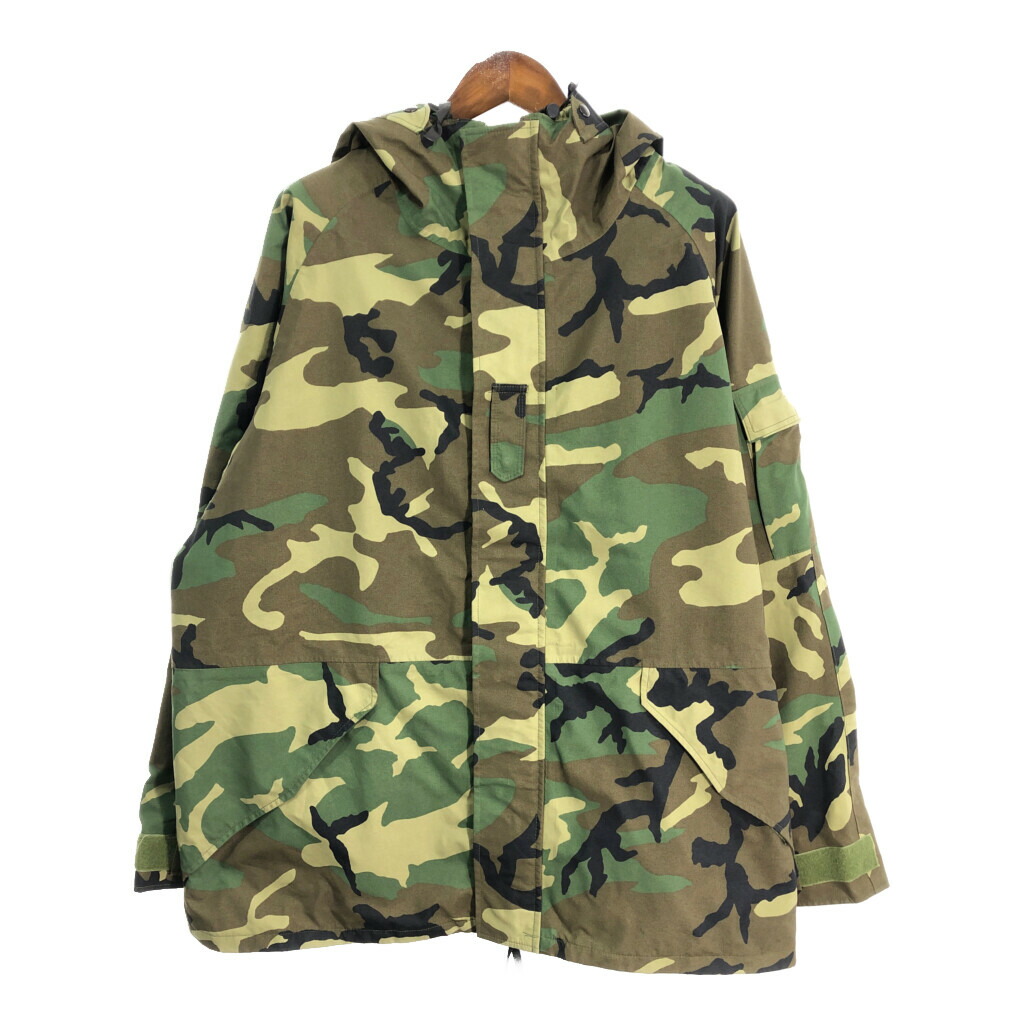 90年代 米軍実物 U.S.ARMY ECWCS GEN1 GORE-TEX パーカージャケット ミリタリー ウッドランドカモ (メンズ X-LARGE LONG) 中古 古着 S4711