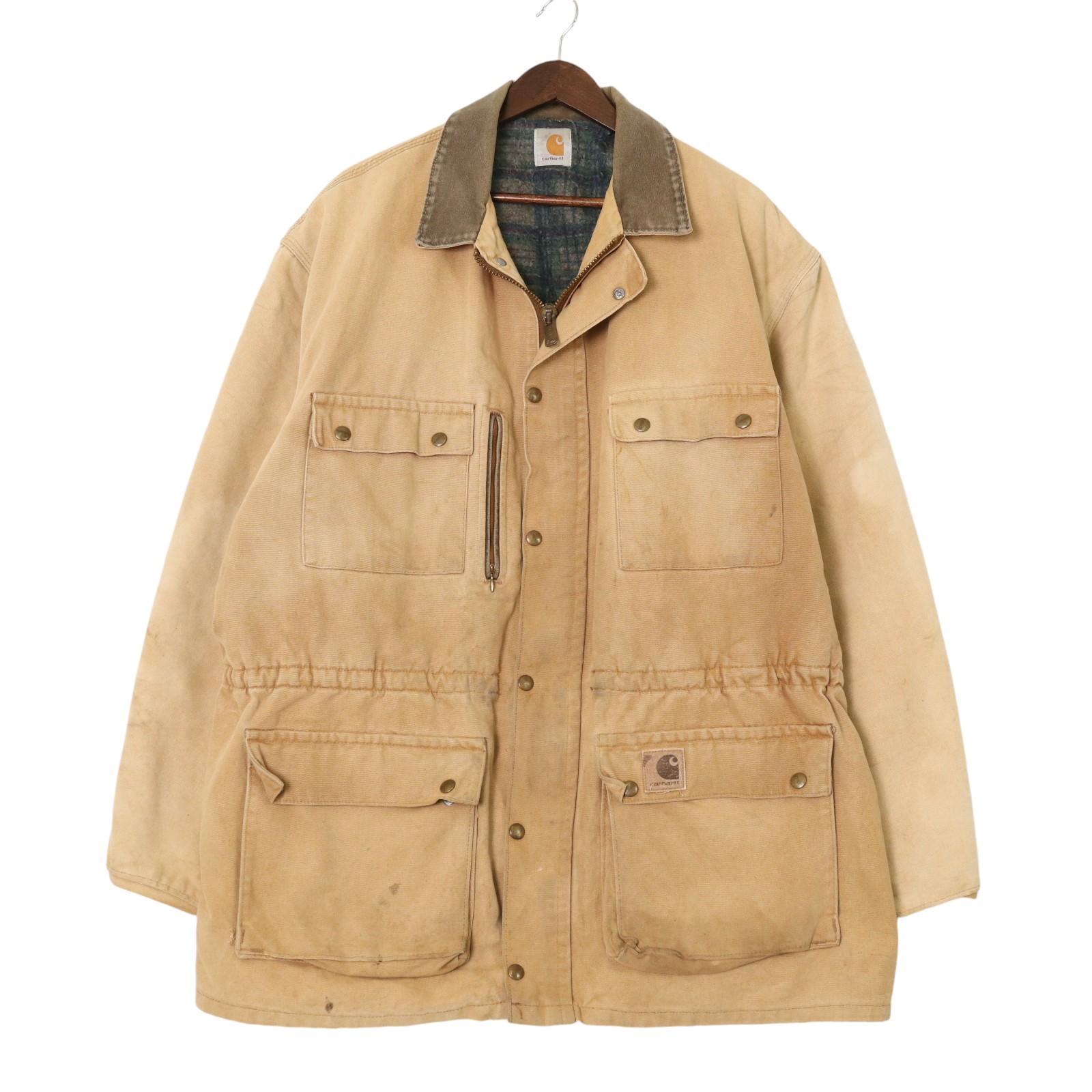 Carhartt カーハート ダックハンティングジャケット ワークジャケット ライトブラウン (メンズ XL相当) 中古 古着 A2708｜YAMAHISA USEDCLOTHINGSHOP