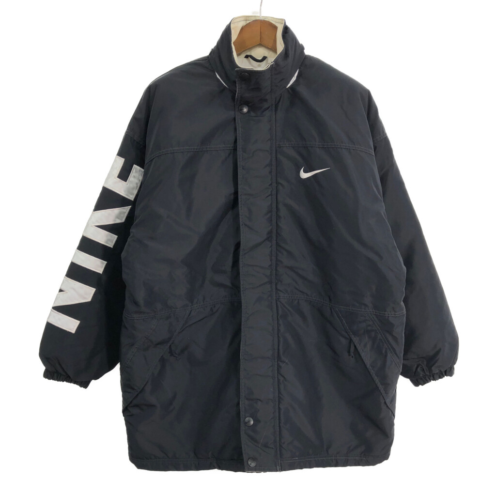 NIKE 中綿ナイロンジャケット　90s 90s NIKE ナイキ ビッグロゴ 中綿 リバーシブル ナイロン