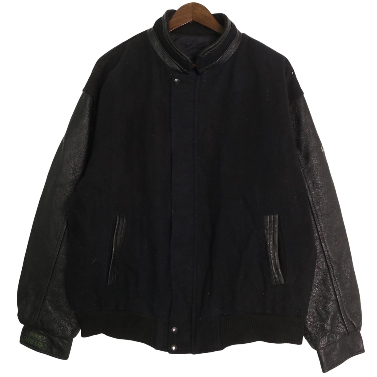 90s カナダ製 ウールジャケット ブルゾン ヴィンテージ古着 楽天市場】古着 オールブラックカラー 90'S CANADA SPORTSWEAR 袖革