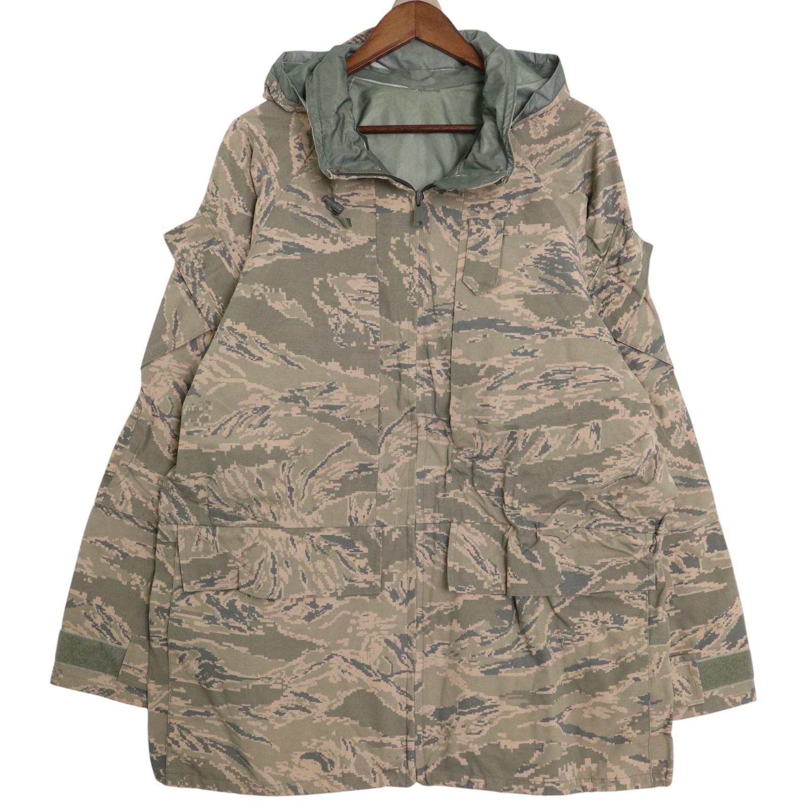 00年代 USAF APECS GORETEX パーカージャケット ミリタリー ABUカモ グレー (メンズ LARGE LONG) 中古 古着 A2943｜YAMAHISA USEDCLOTHINGSHOP