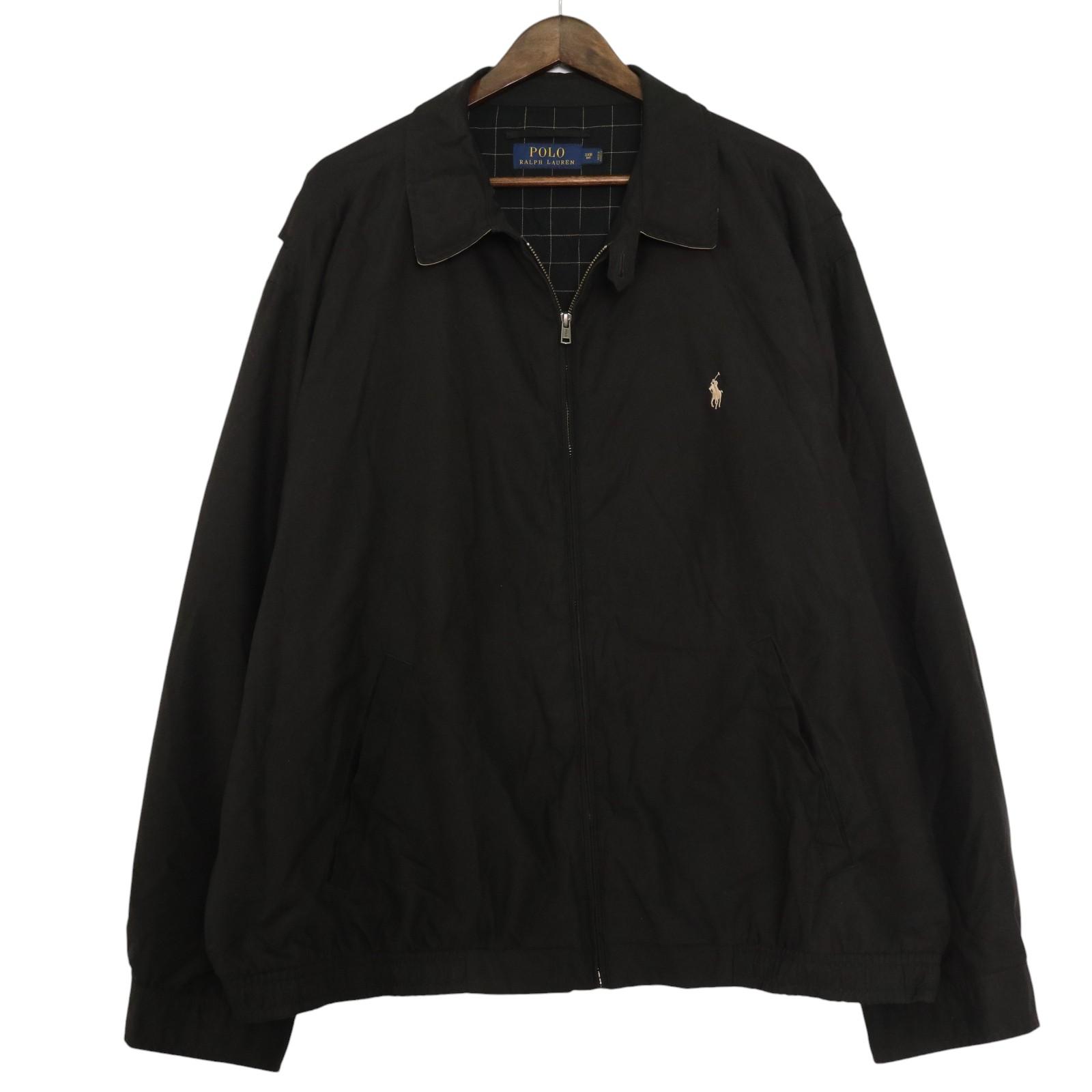 90's Polo by Ralph Lauren スイングトップ コットン 黒 a3110-1.jpg