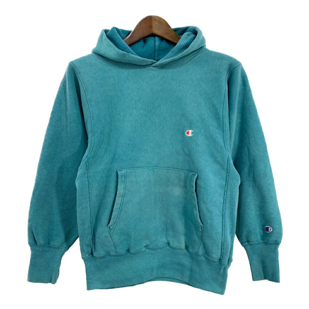 90年代 USA製 Champion チャンピオン REVERSE WEAVE リバースウィーブ スウェットパーカー ターコイズブルー(メンズ M) 中古 古着 S8047 8,150円