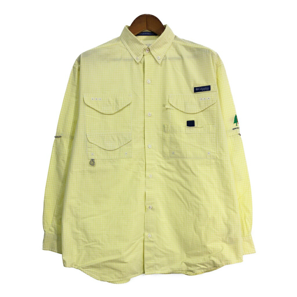 楽天市場】16年製 Columbia PFG Check S/S Fishing Shirt 赤白 M
