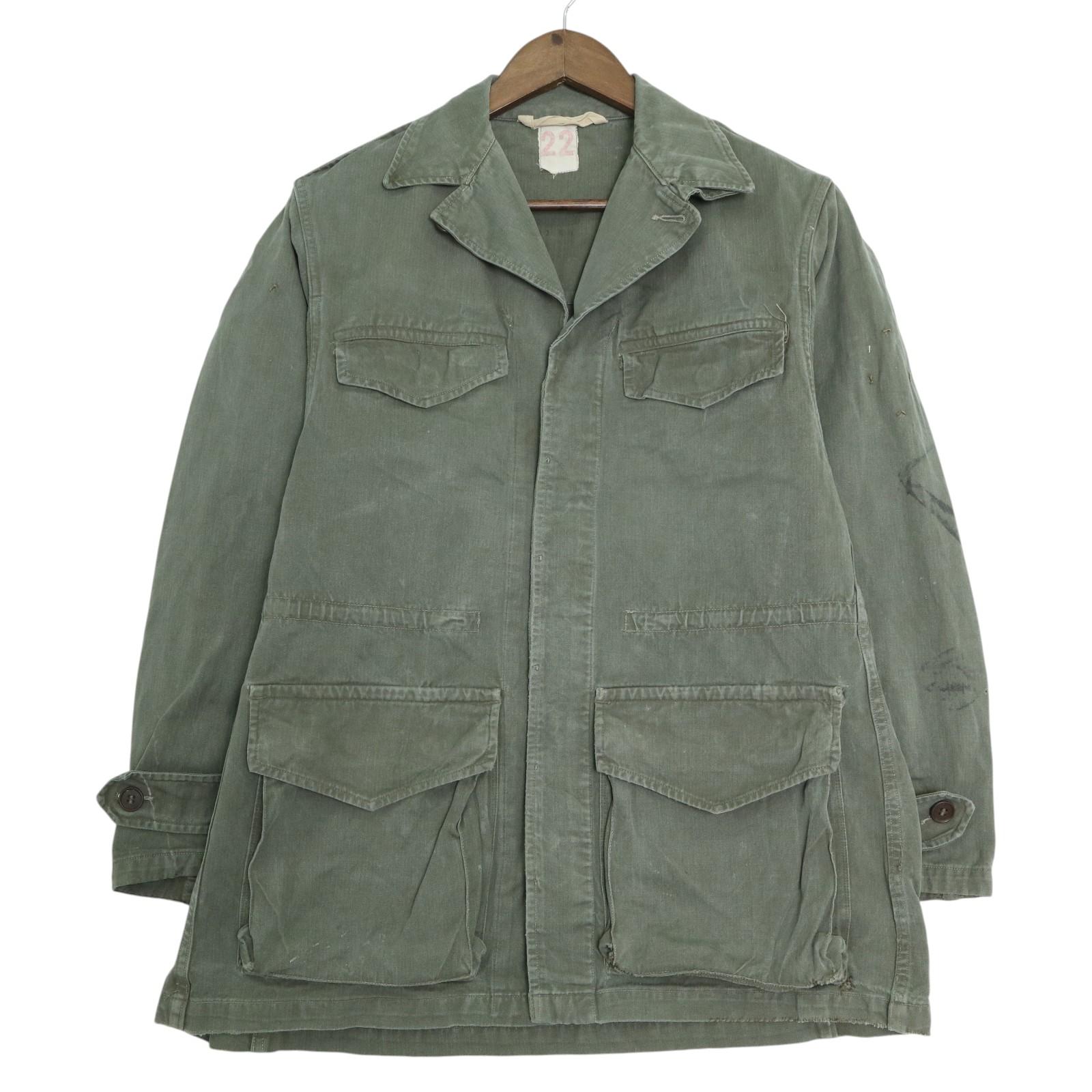60年代 フランス軍 M-47 フィールドジャケット ヴィンテージ ユーロ ミリタリー オリーブ (メンズ 22) 中古 古着 A3441｜YAMAHISA USEDCLOTHINGSHOP