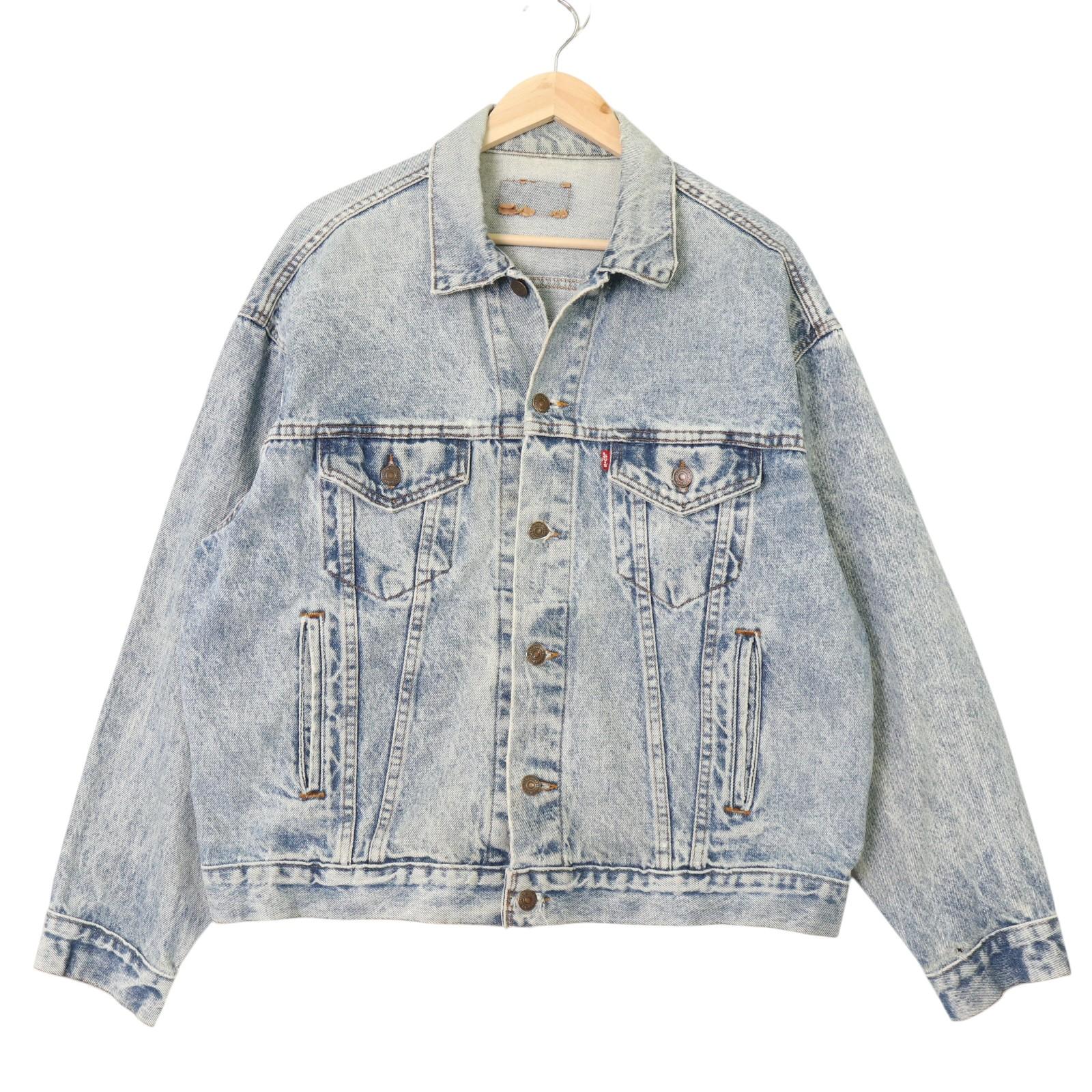 90年代 USA製 Levi's リーバイス 70507 デニムジャケット ライトブルー (メンズ L相当) 中古 古着 A3431