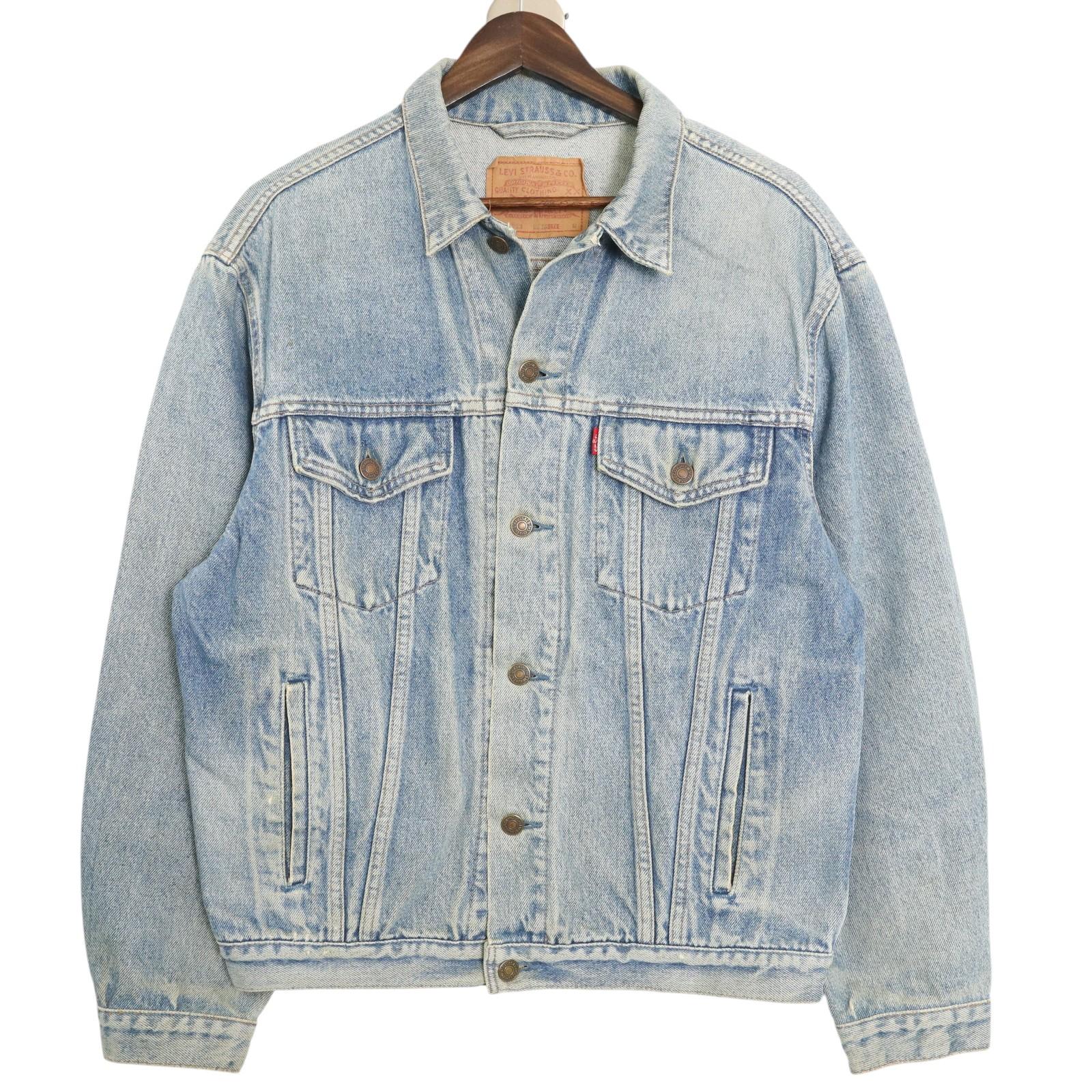 90年代 Levi's リーバイス 70503-0214 デニムジャケット ライトブルー (メンズ M) 中古 古着 A3487|YAMAHISA USEDCLOTHINGSHOP