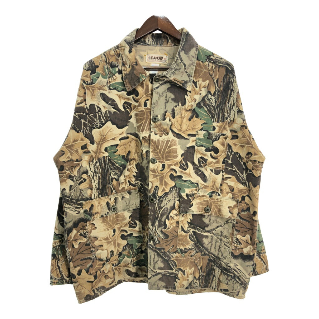 リアルツリー　迷彩柄　フィッシング　キングスウッドランド　ミリタリー　L リアルツリー 迷彩柄 フィッシング キングスウッドランド