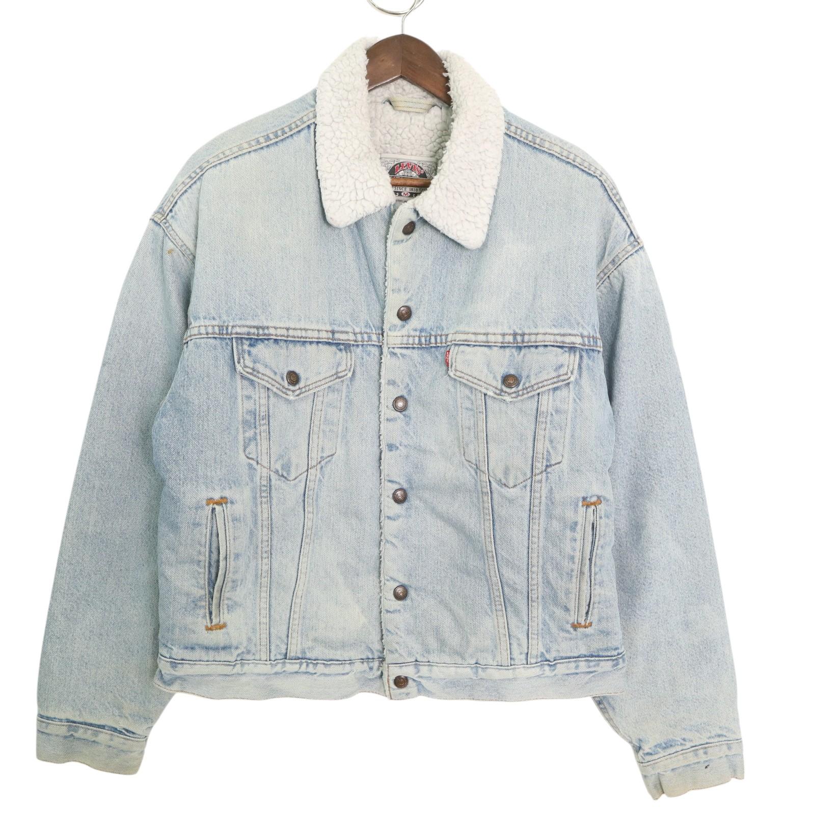 80s Levi’s リーバイス デニムジャケット ケミカルウォッシュ ボアM 80's Levi's Chemical Wash Denim Boa Jacket / リーバイス