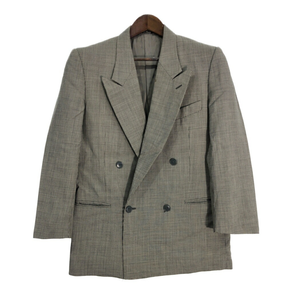 1624 ジョルジオアルマーニ ストライプ テーラードジャケット シルバー