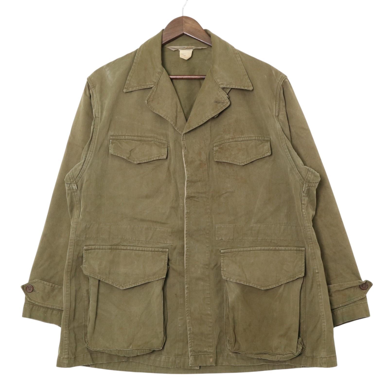 50年代 フランス軍 M-47 フィールドジャケット ヴィンテージ ユーロ ミリタリー オリーブ (メンズ 26) 中古 古着 A3669｜YAMAHISA USEDCLOTHINGSHOP 15,263円