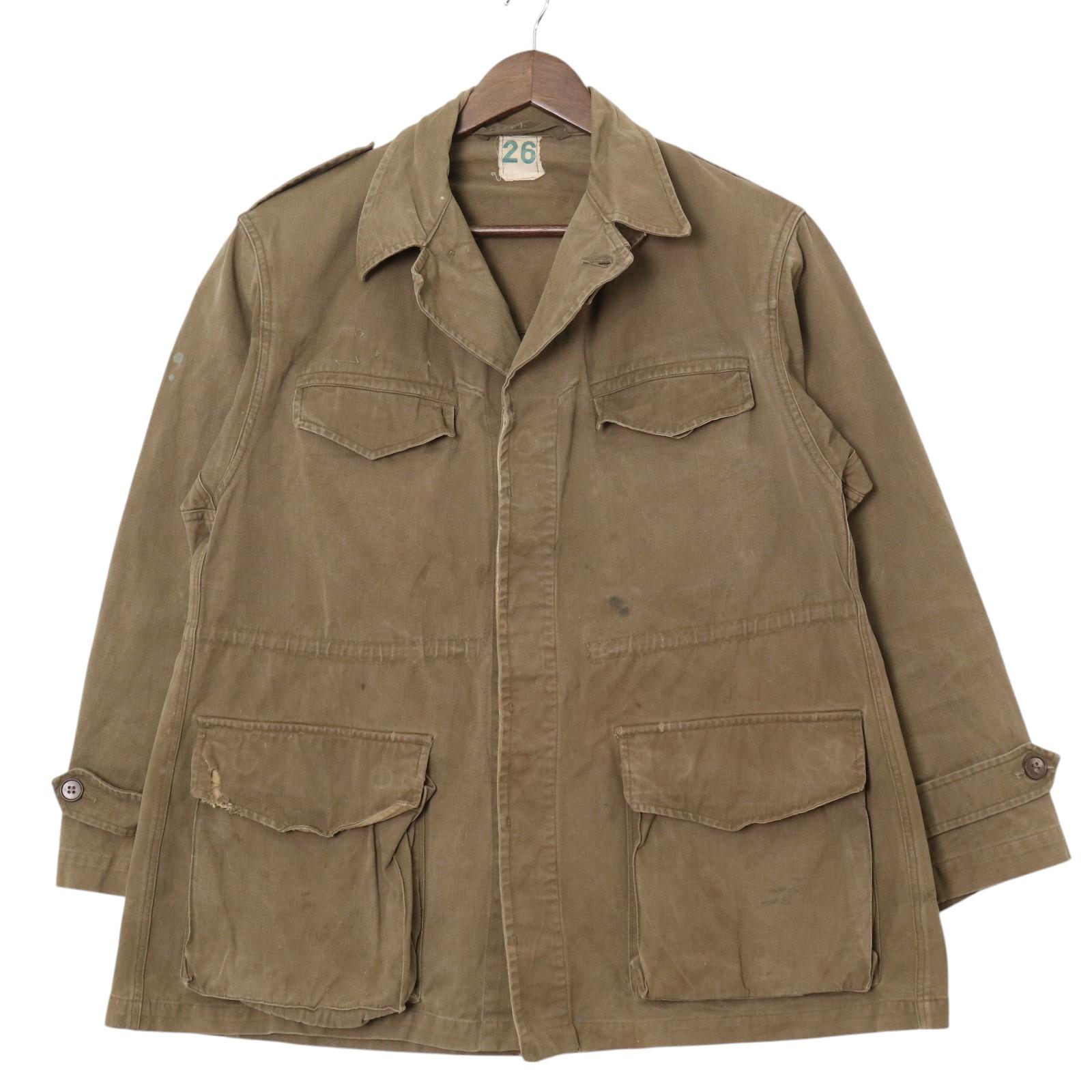 60年代 フランス軍 M-47 フィールドジャケット ヴィンテージ ユーロ ミリタリー オリーブ (メンズ 26) 中古 古着 A3670｜YAMAHISA USEDCLOTHINGSHOP