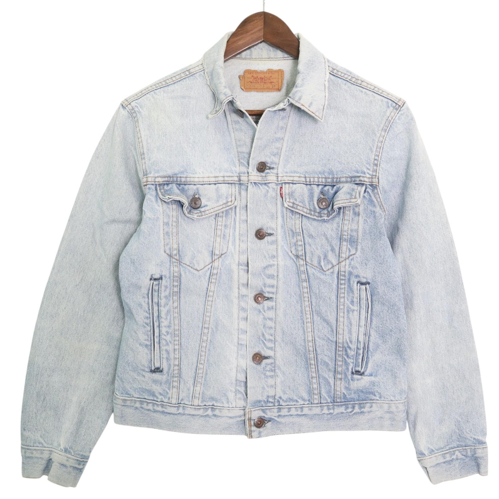 90年代 USA製 Levi's リーバイス 70506-0216 デニムトラッカージャケット ブルー (メンズ 38) 中古 古着 A3685|YAMAHISA USEDCLOTHINGSHOP