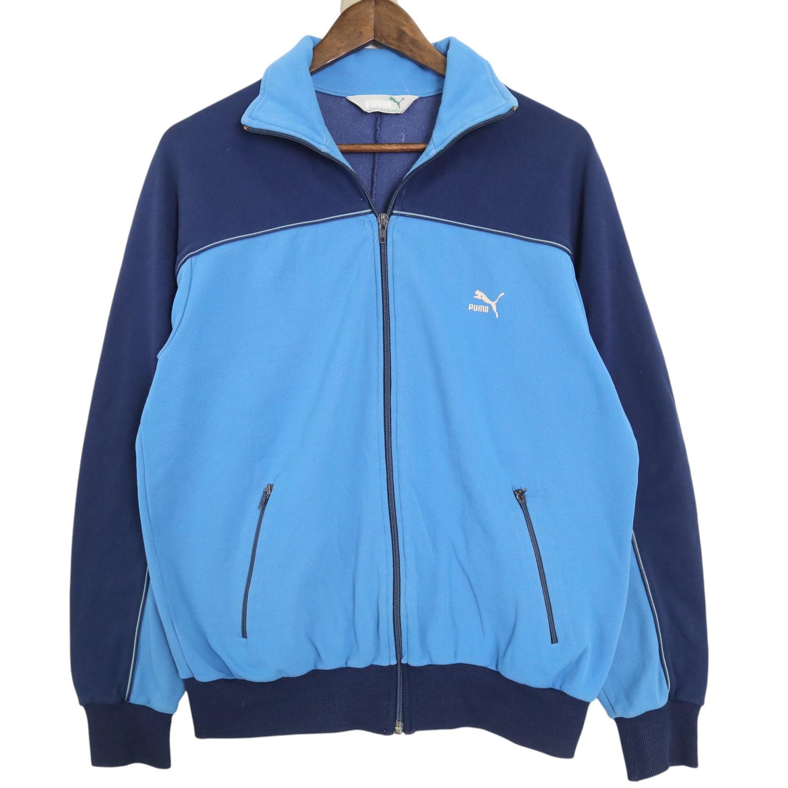 80〜90s ビンテージ PUMA レザー ジャケットプーマ 稀少 PUMA ビンテージ加工 牛革 レザージャケット グリーン S