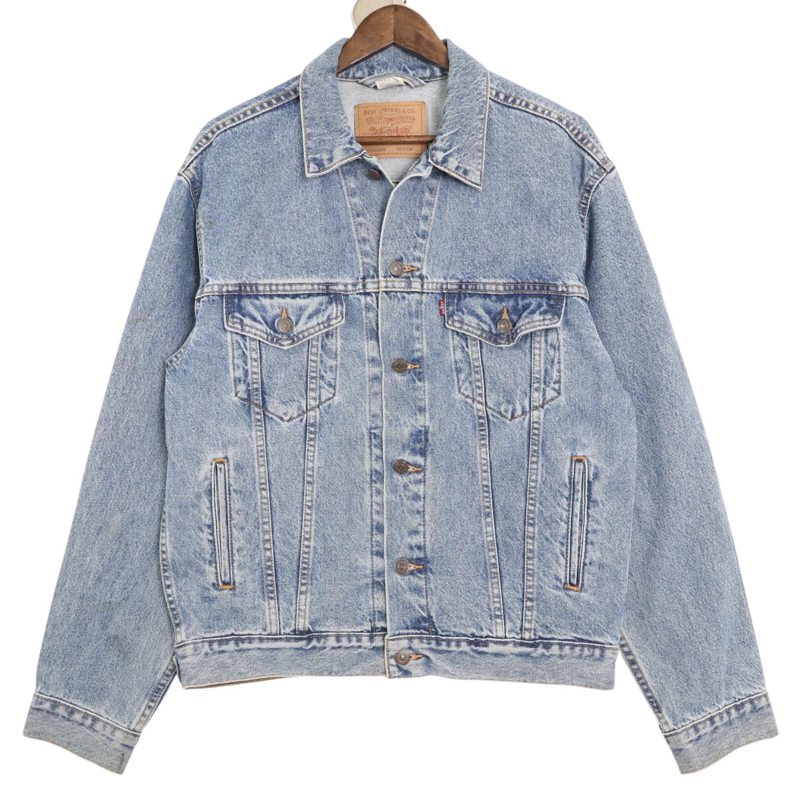 00年代 USA製 Levi's リーバイス 70507-0389 デニムトラッカージャケット ブルー (メンズ M) 中古 古着 A3769|YAMAHISA USEDCLOTHINGSHOP