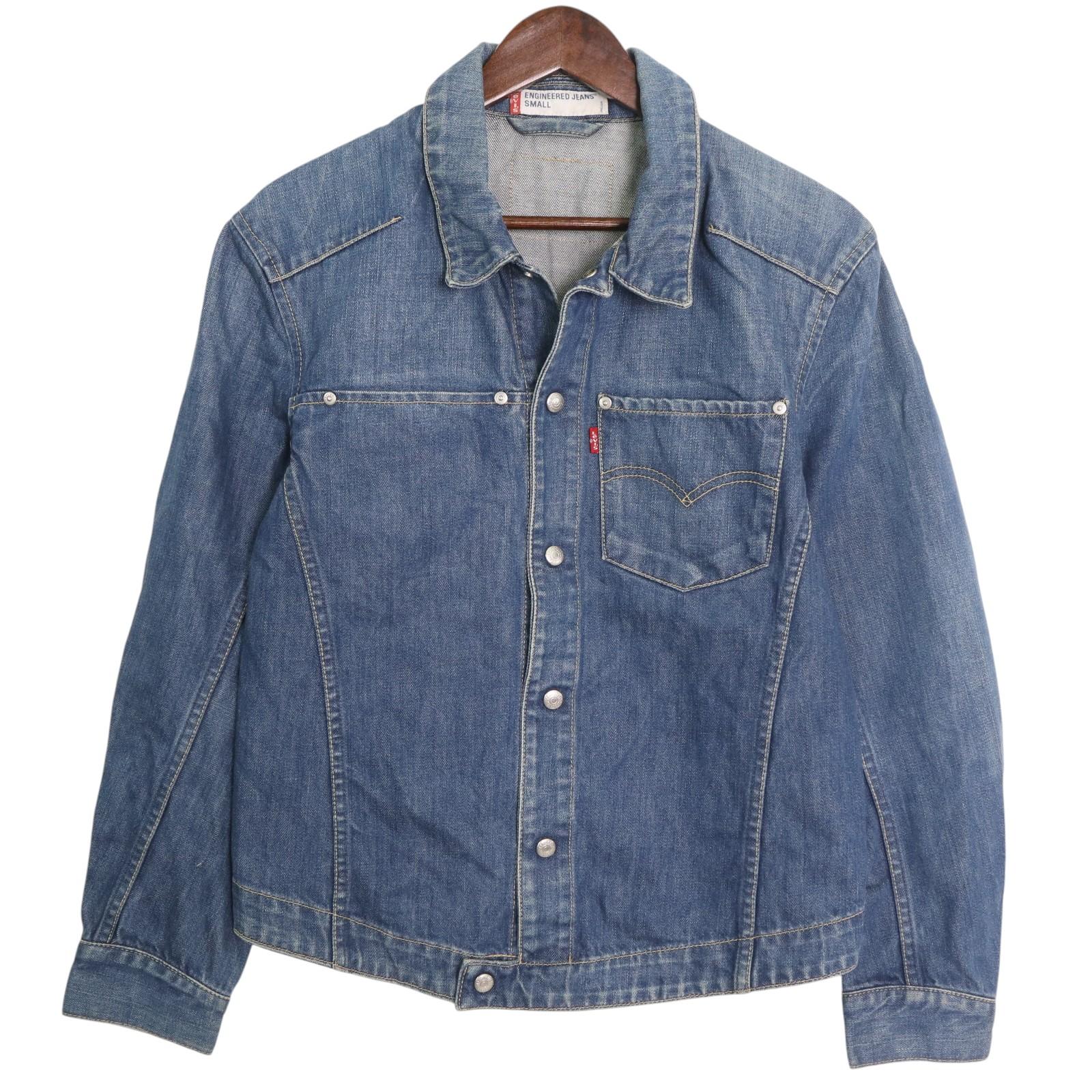 00年代 Levi's リーバイス Engineered エンジニアード デニムジャケット ライトブルー (メンズ SMALL) 中古 古着 A3868｜YAMAHISA USEDCLOTHINGSHOP